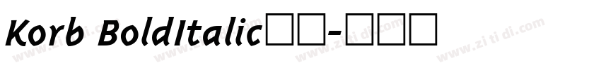 Korb BoldItalic下载字体转换